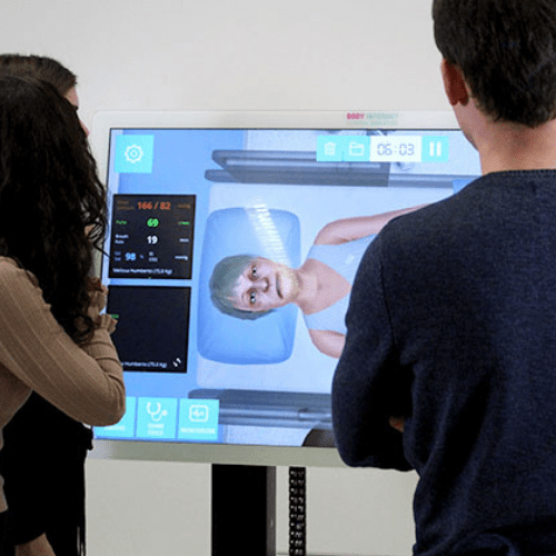 Nursing Students practicing with Body Interact Virtual Patients