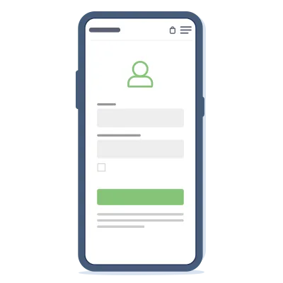 profile icon on a mobile device