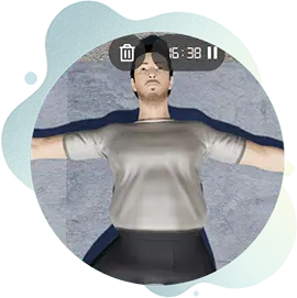 virtual patient laying down