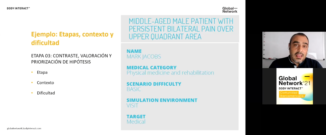 Creation of a clinical scenario with Body Interact