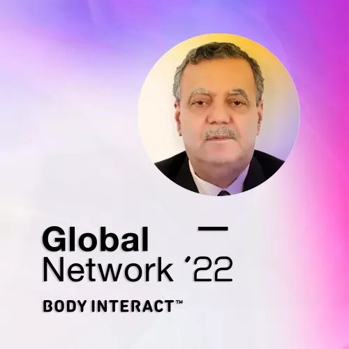 Prof Taisir Garada at the Global Network Event sharing their one-on-one learning strategy