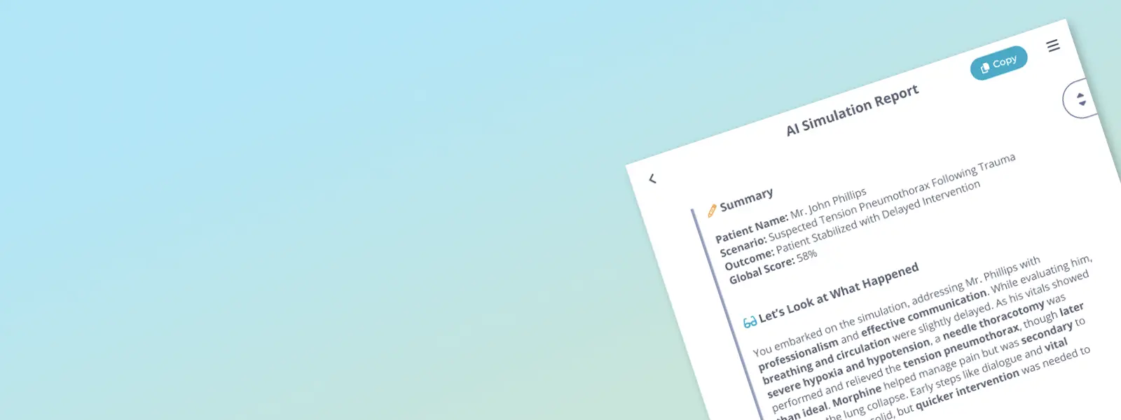 AI Simulation Report: Powering Clinical Learning
