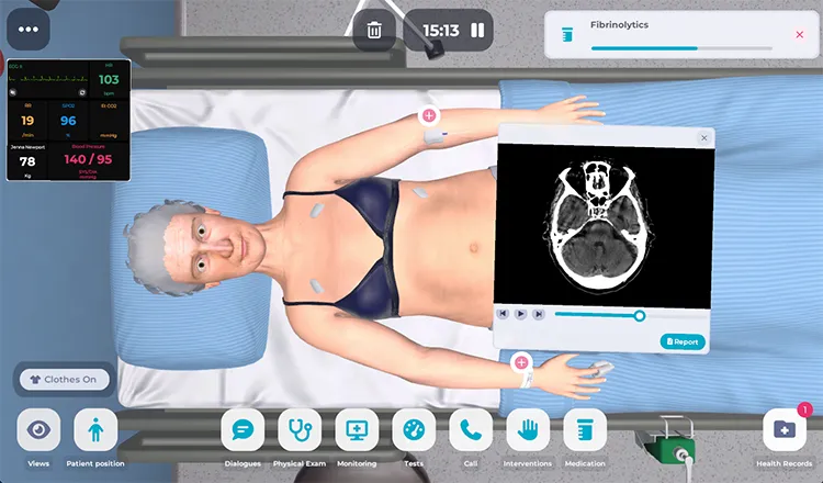 Virtual Patient Simulation with Real-Time Physiology